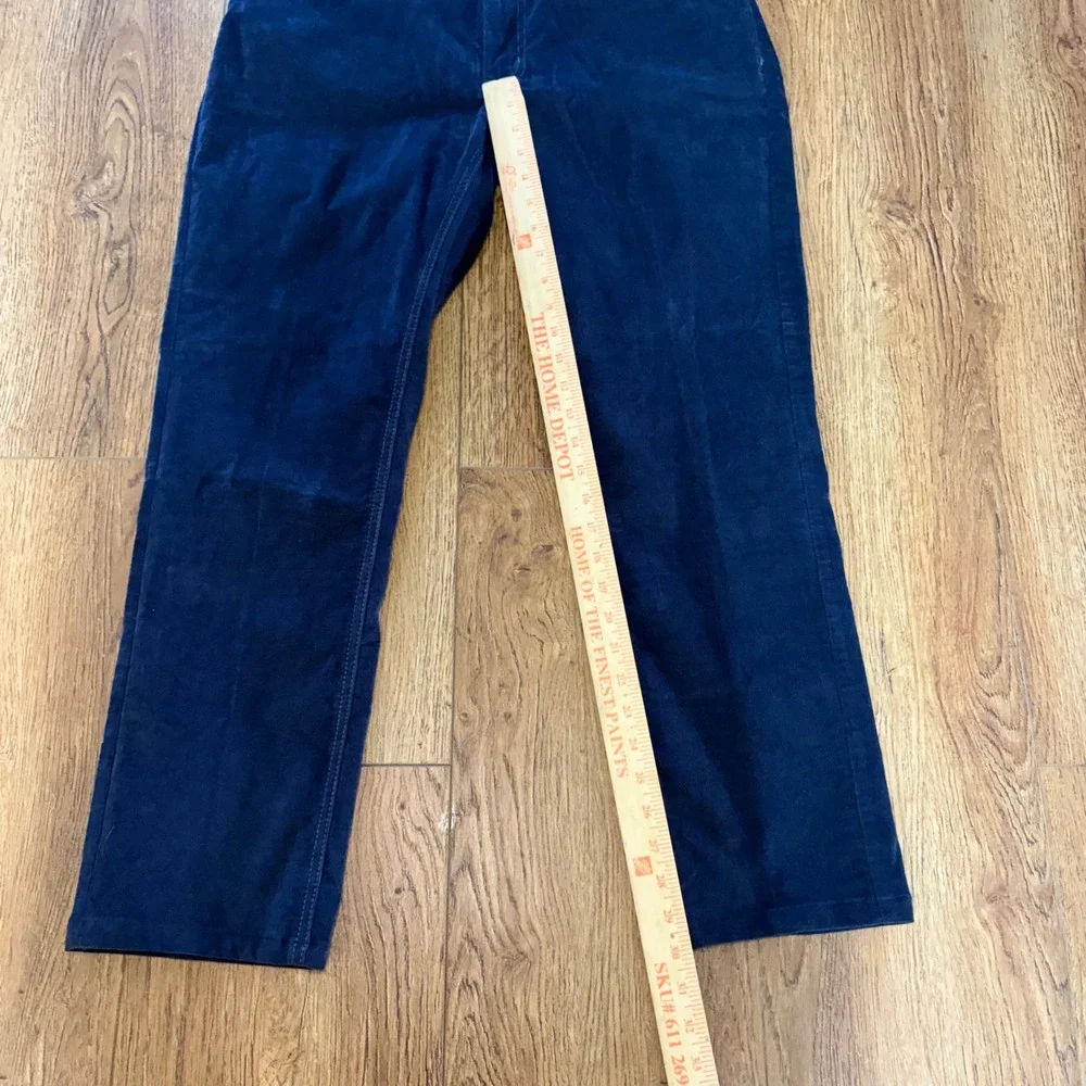 Joseph Abboud‎ Mens Navy Blue Corduroy Pants 34x30 Straight Leg Cotton Blend